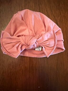 Baby Bow Turban Hat - Pink